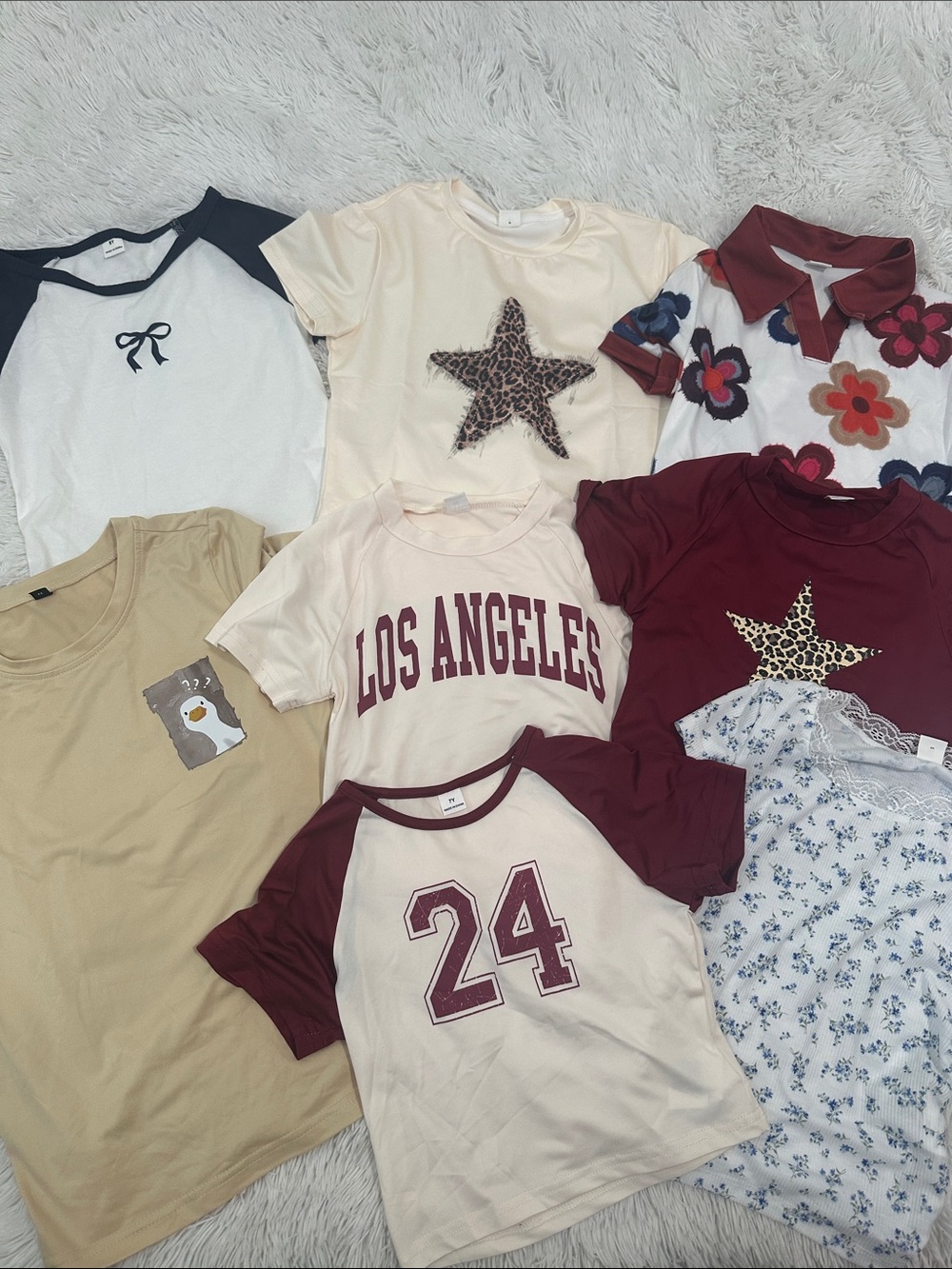 ❤️ NWT Bundle of 8 SHEIN Girls Shirts Size 7/8
